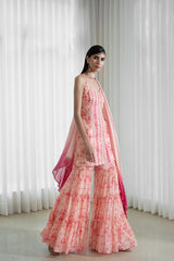 Sharara set with printed kurta