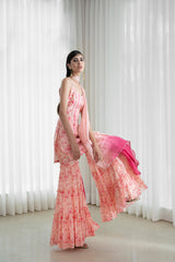 Sharara set with printed kurta