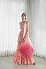 Sharara set with printed kurta