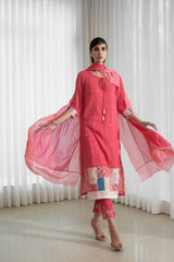 Straight Kurta Paired With Pants And Dupatta