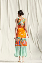 Crinkled Chiffon Dress