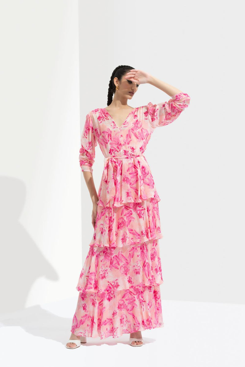 Sakura tiered maxi dress