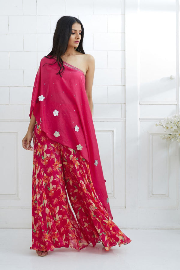 D.fuchsia A-symmetric Tunic Set