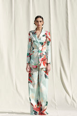 Satin Printed Pant Suit