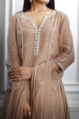 Nude Aari Embroidered Kurta Set