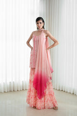 Sharara set with printed kurta