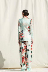 Satin Printed Pant Suit