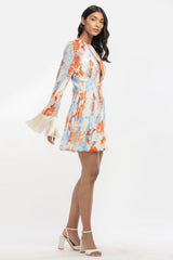 Chiffon Printed Short Dress