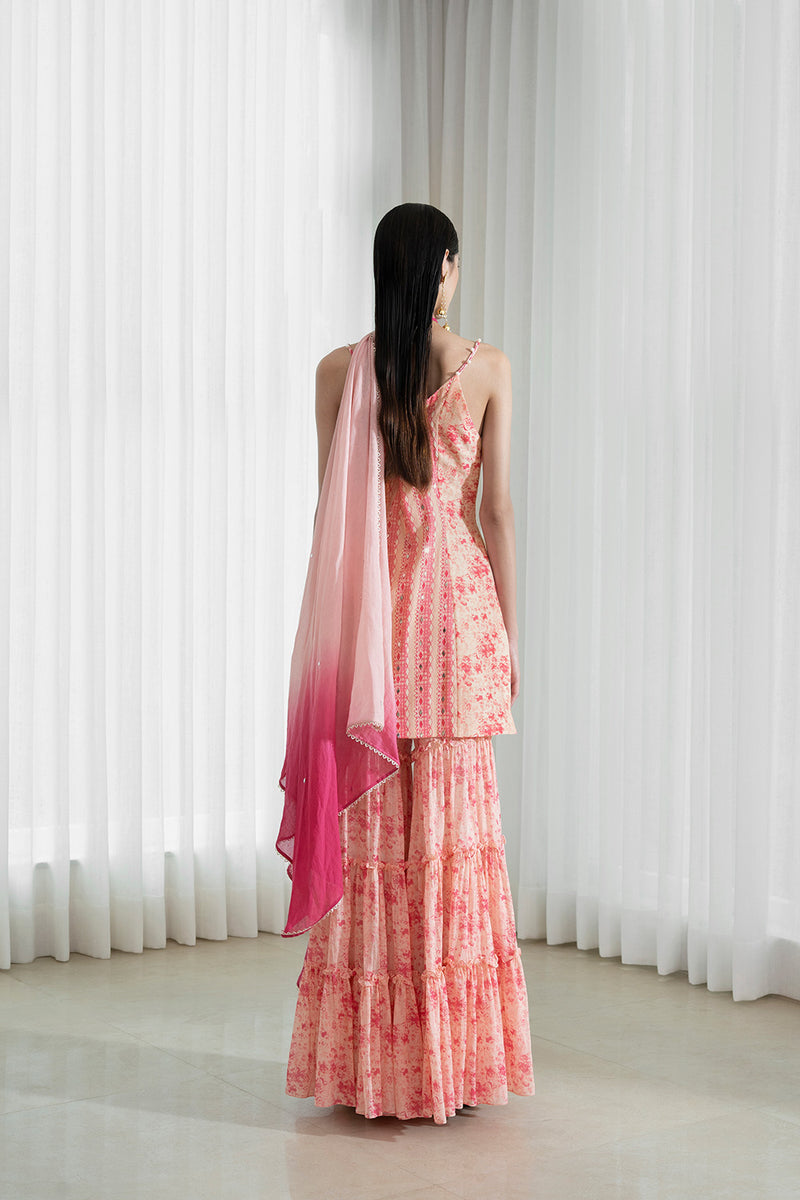 Sharara set with printed kurta