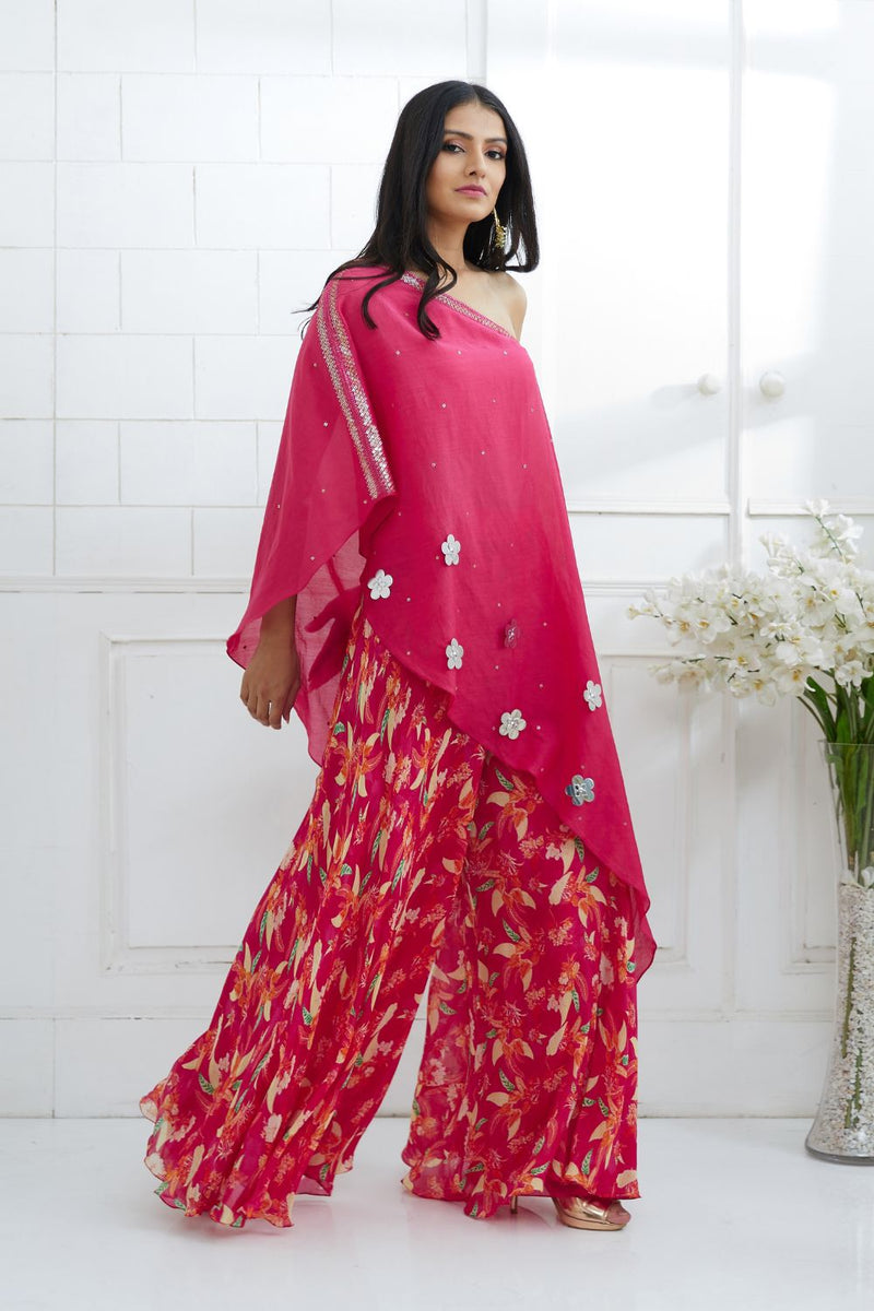 D.fuchsia A-symmetric Tunic Set