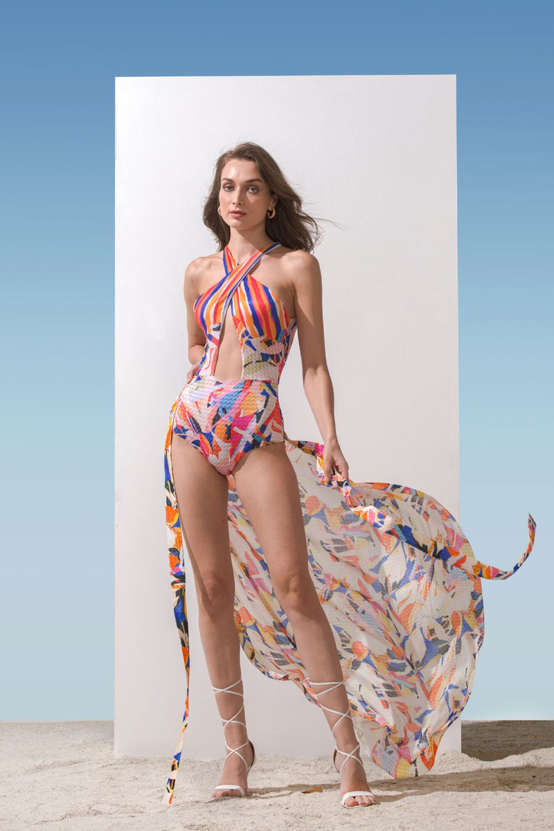 Forever in love bodysuit with sarong