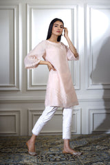 Soft Peach Tunic With Ankle Length Pants