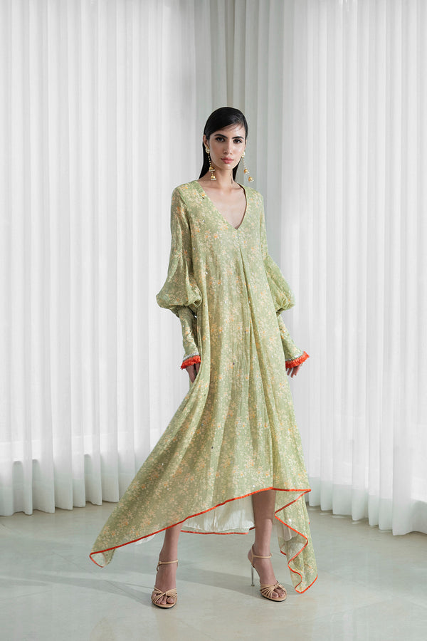 Printed Assymetrical Tunic Dress