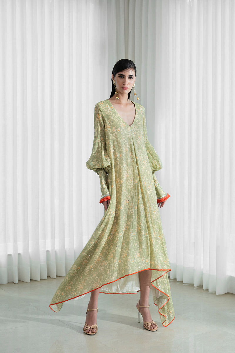Printed Assymetrical Tunic Dress