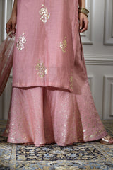 Dusty Pink Kurta Sharara Set