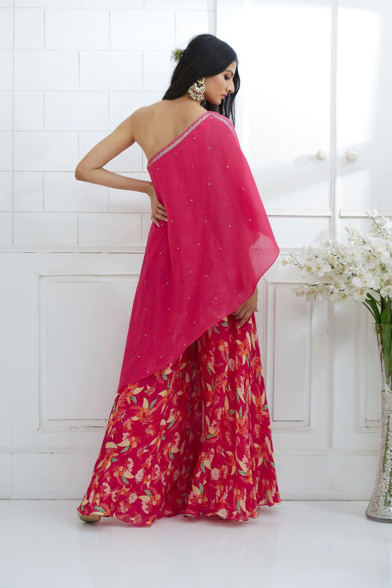 D.fuchsia A-symmetric Tunic Set