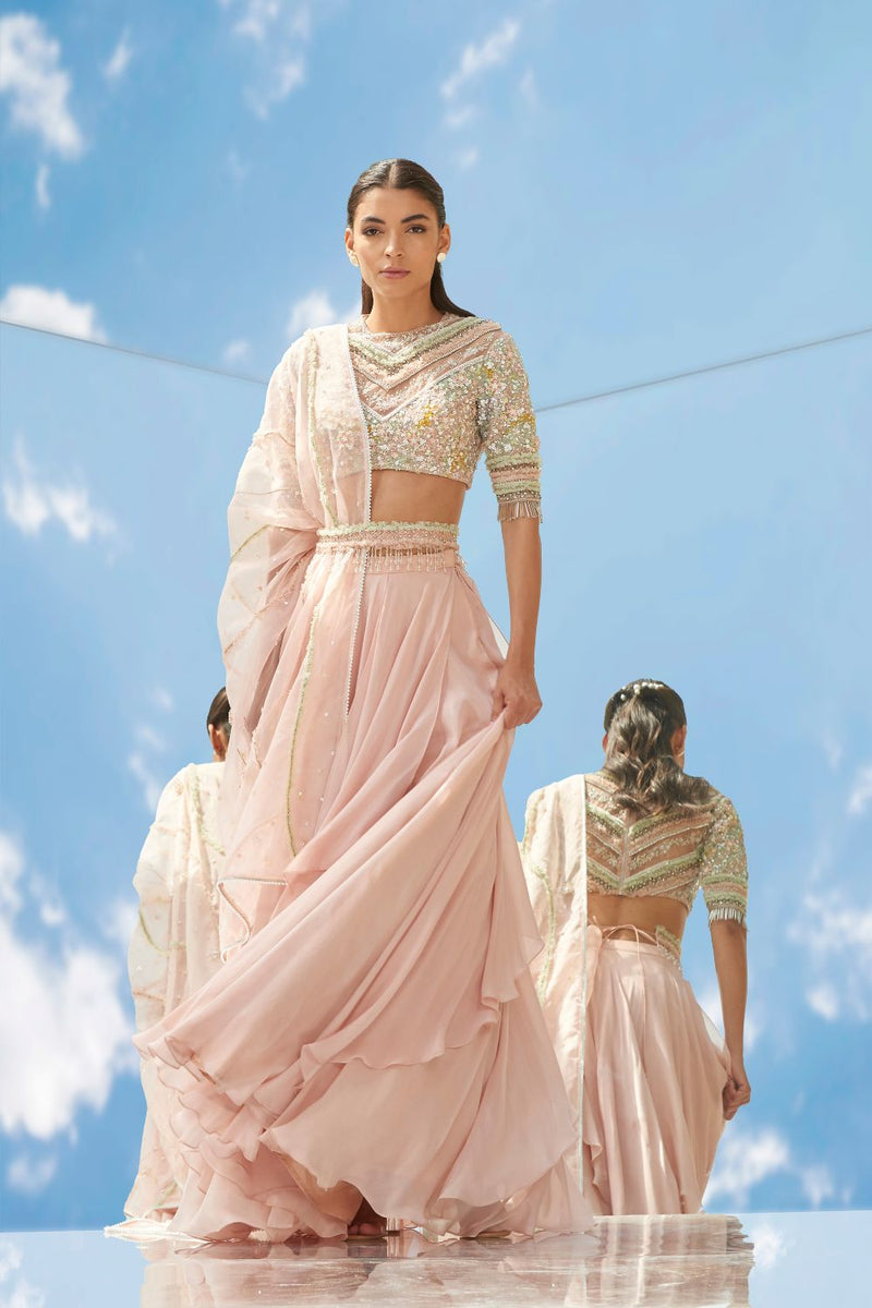 Valley Of Flower Skirt Set