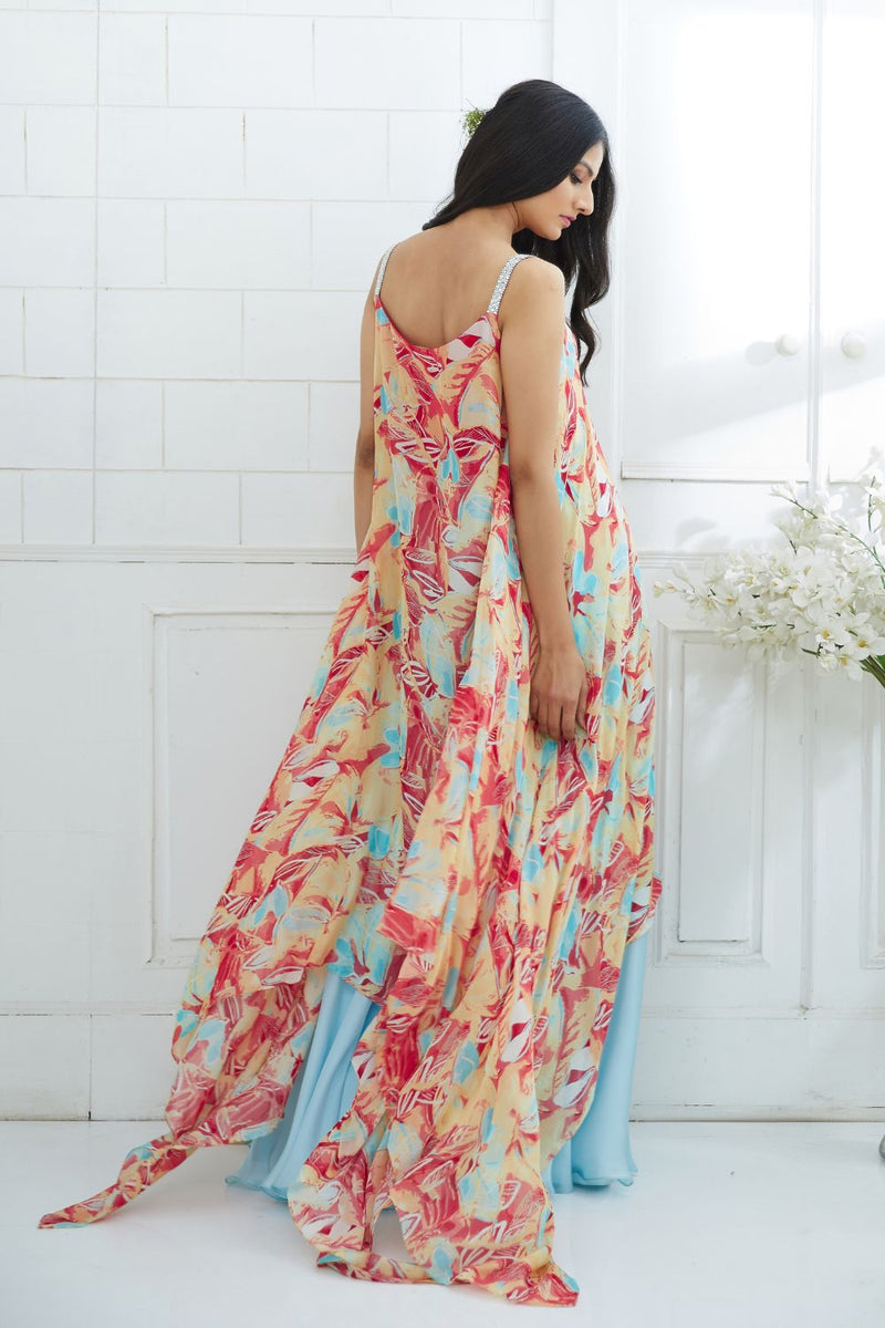Printed Asymmetric Tunic Set