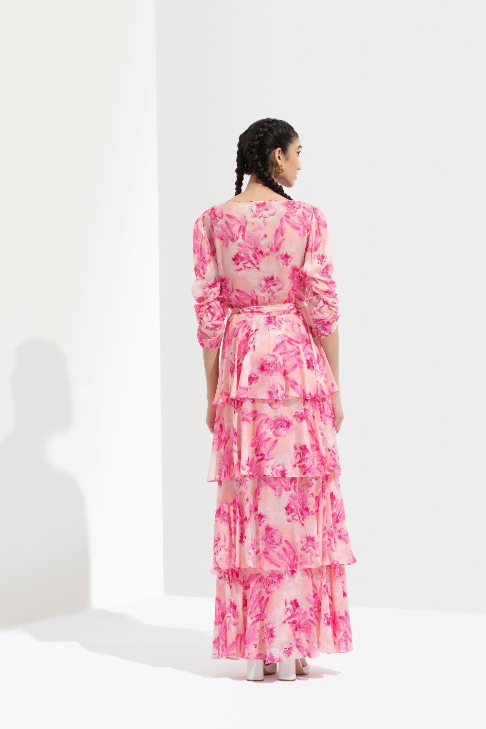 Sakura Printed Long Dress