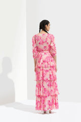 Sakura tiered maxi dress