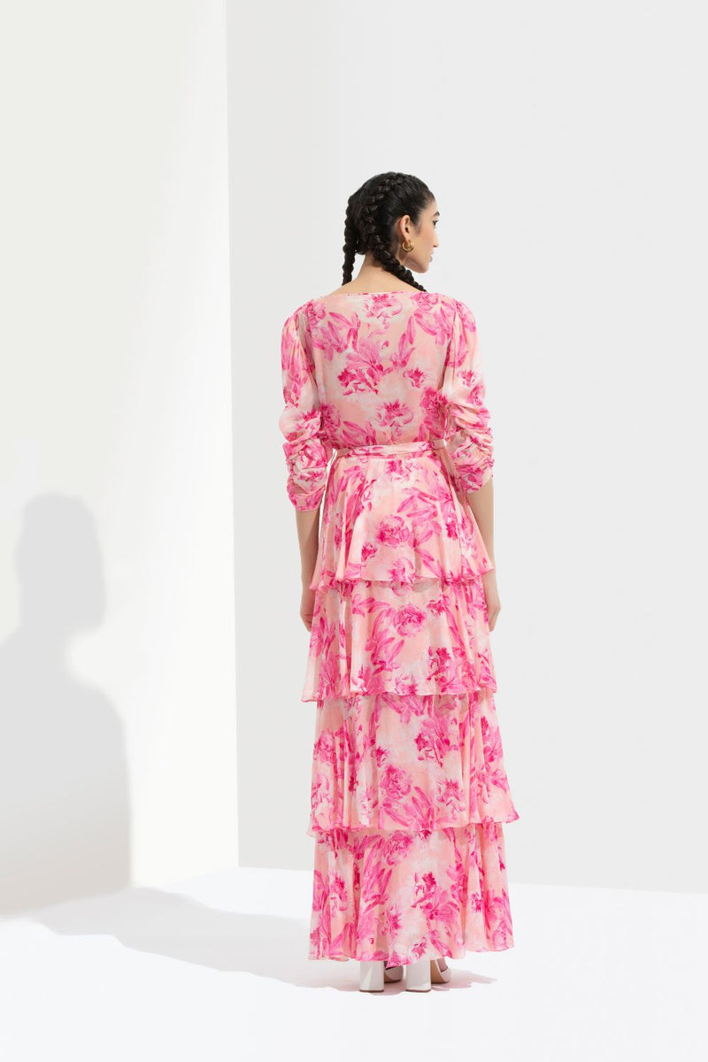 Sakura tiered maxi dress