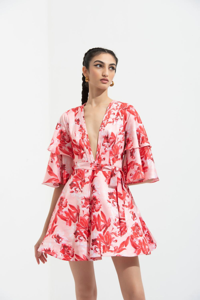 Mirrai Printed A-line Dress