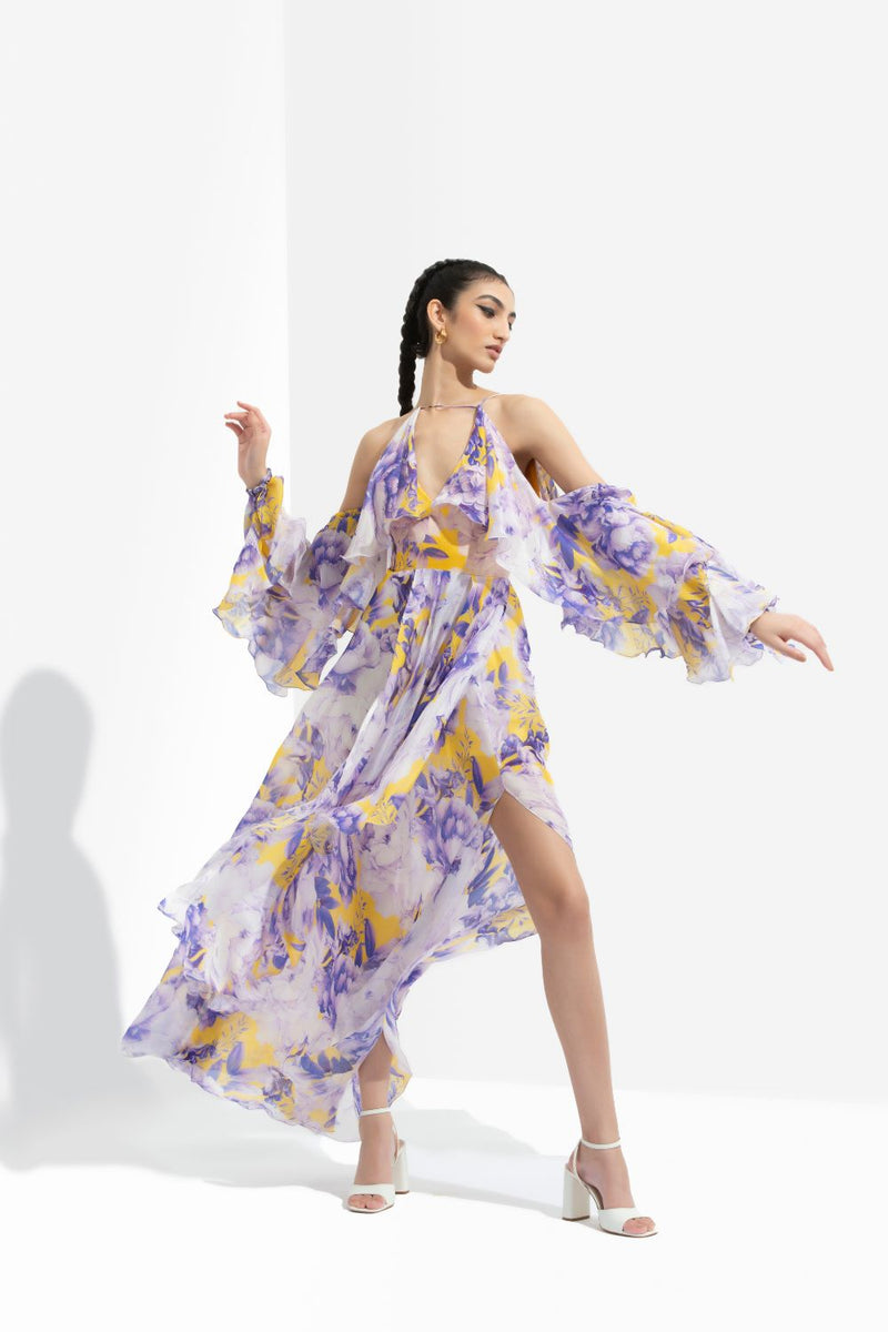 Sumire Printed Butterfly Dress