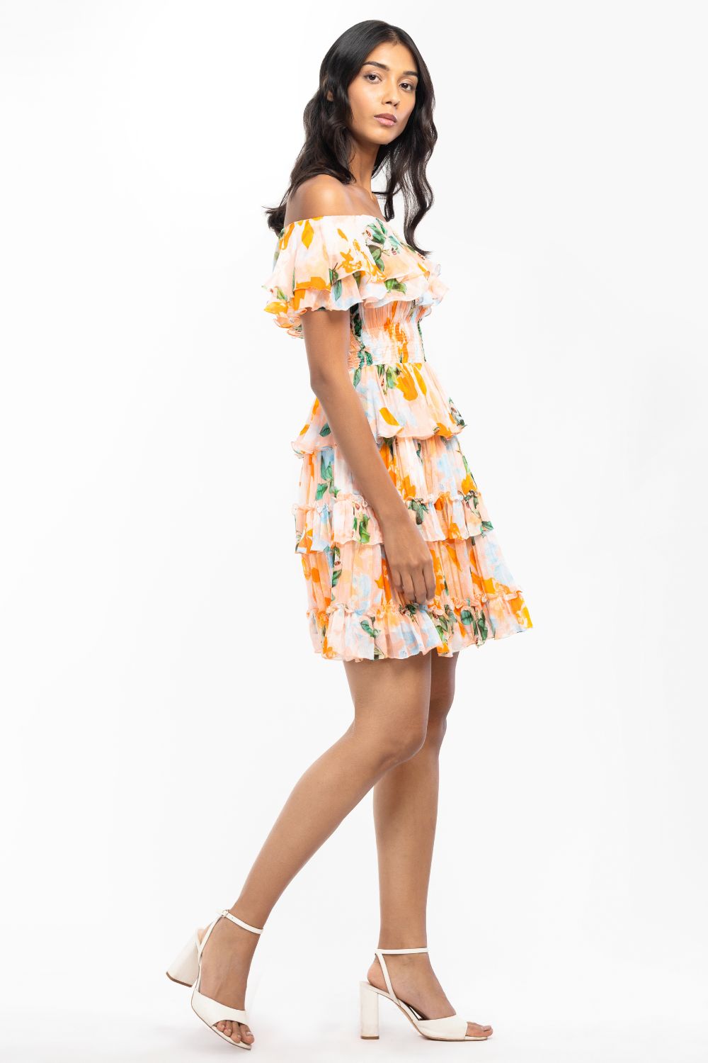 Chiffon Printed Short Dress