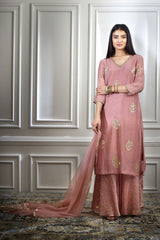 Dusty Pink Kurta Sharara Set