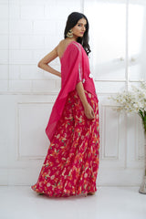 D.fuchsia A-symmetric Tunic Set