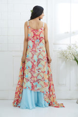 Printed Asymmetric Tunic Set