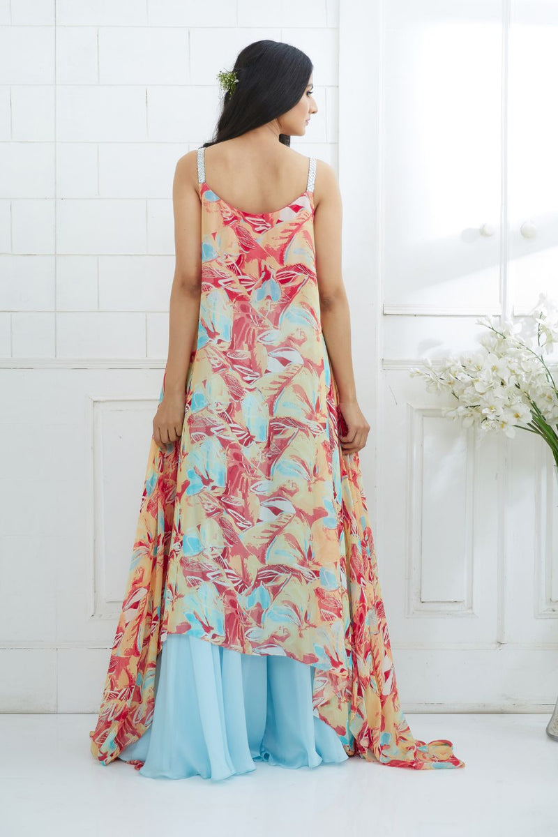 Printed Asymmetric Tunic Set