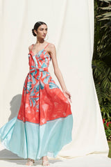 Wrap Panelled Dress And A Belt Details
