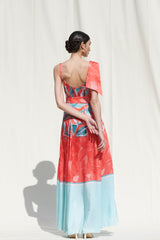 Wrap Panelled Dress And A Belt Details
