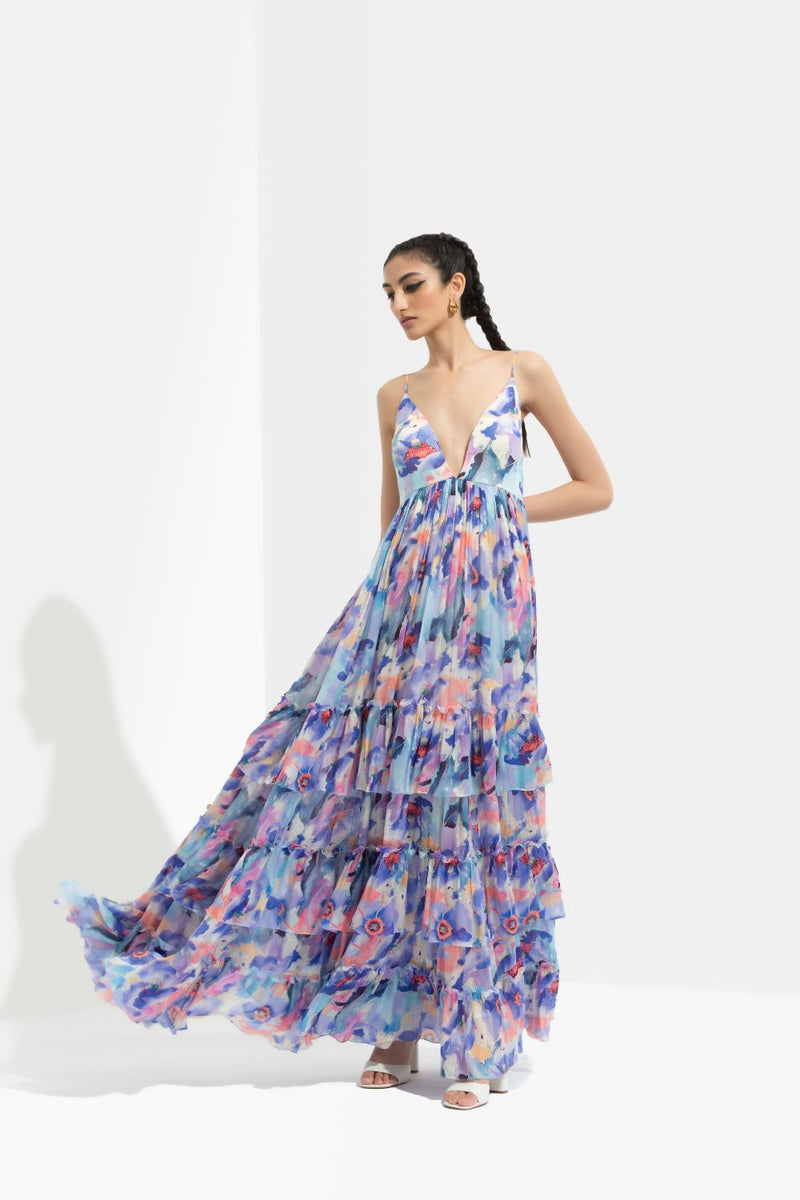 Matsu Printed Long Dress