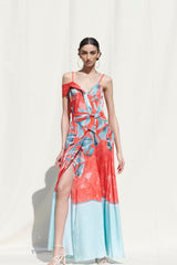 Wrap Panelled Dress And A Belt Details