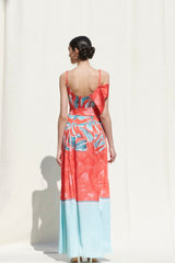 Wrap Panelled Dress And A Belt Details