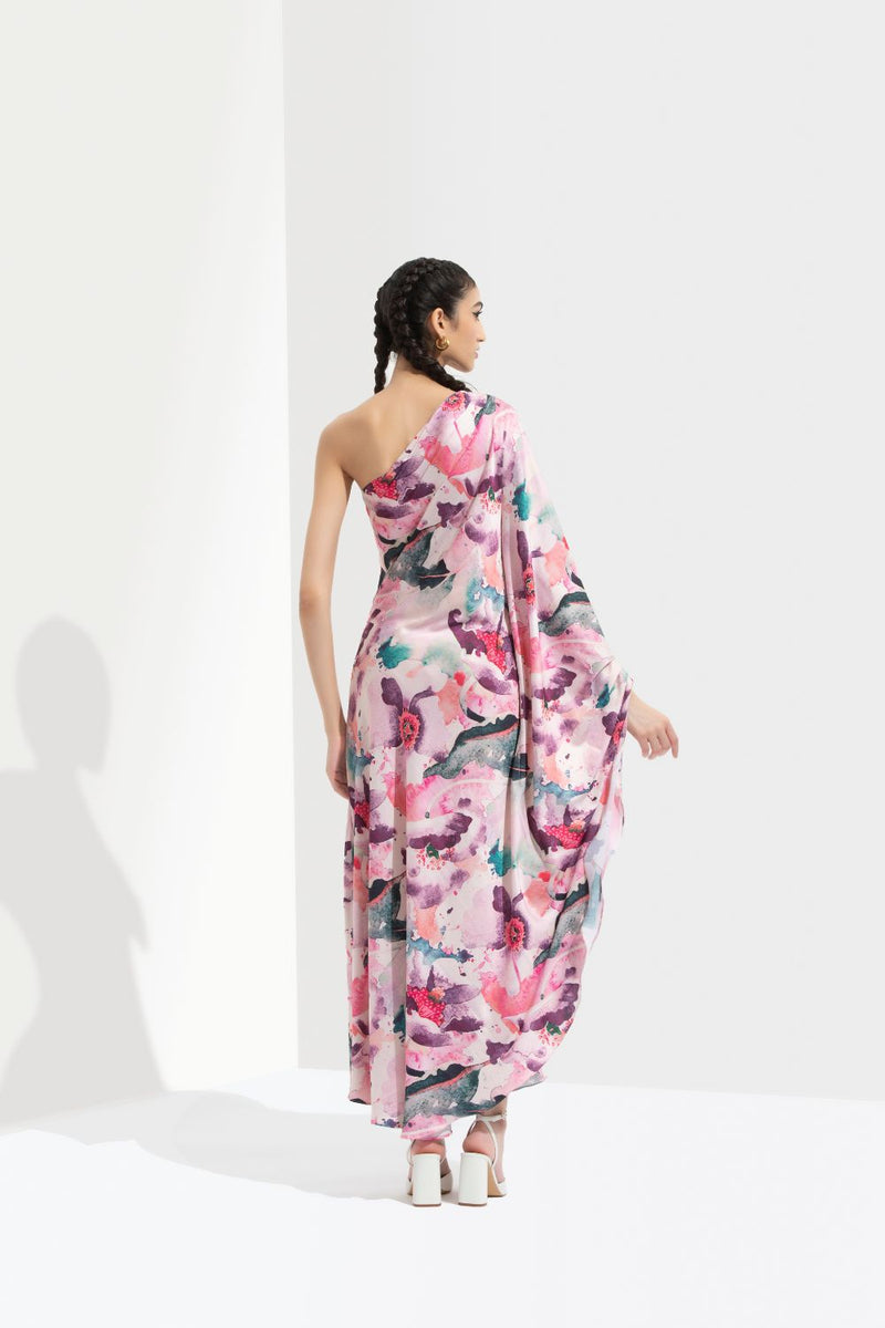 Azalea Printed One Off Shoulder Kaftan