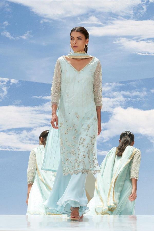 Metallic garden kurta