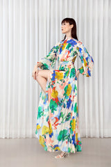 Hibiscus lazer maxi dress