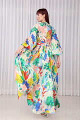 Hibiscus lazer maxi dress