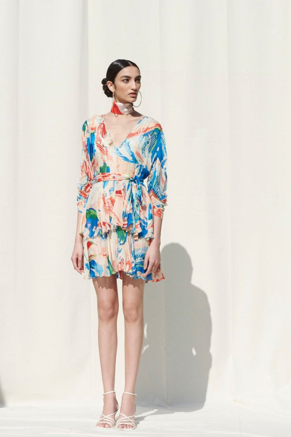 Short Tierd Dress With A Slip