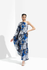 Luana Printed One Off Shoulder Kaftan Dress