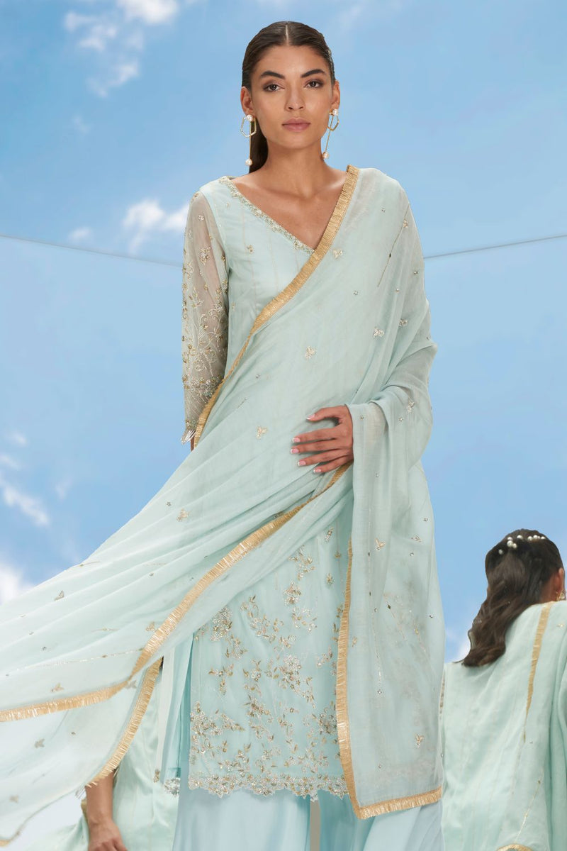 Metallic garden kurta