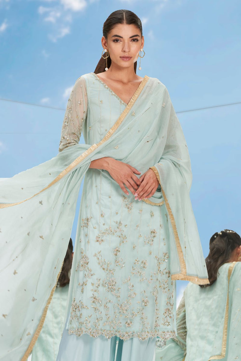 Metallic garden kurta