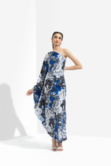 Luana Printed One Off Shoulder Kaftan Dress