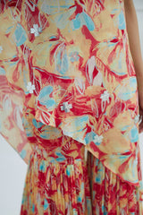 One Shoulder Printed Top With Sharara