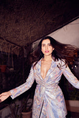 Sonnalli Seygall - Blue sequins blazer set