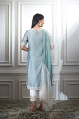 Green Dori Embroidered Kurta Set