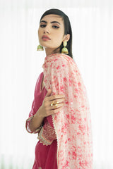 Kurta And Pants Paired Printed Dupatta
